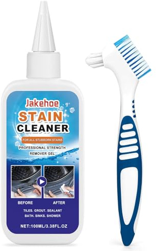 Gel detergente per la cucina, potente smacchiatore e sgrassatore per la casa, smacchiatore ad azione rapida, detergente per la cucina, per tutte le superfici (con spazzola)