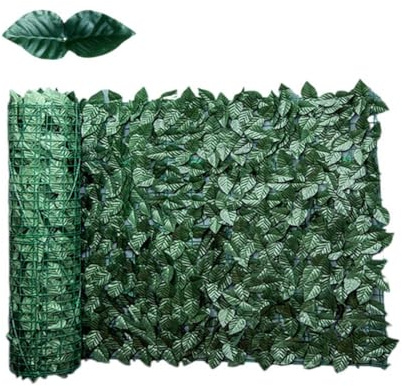 Artificial Ivy Privacy Fence Wall Screen, UV-Anti Faux Hedge Fence and Fake Ivy Vine Leaf Wall Panels, for Patio, Balcony, Garden, Backyard Indoor Outdoor Green Wall Decor (100 * 50 cm / 39*20)