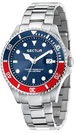 Sector No Limits Orologio Uomo, Tempo, Data, Analogico, 43 mm, Collezione 230, Idee Regalo Uomo