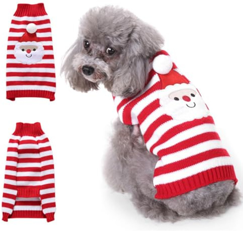 Weihnachten Hund Pullover, Hundepulli Weihnachten, Warmer Winter Weihnachtspullover, Winter Warmer Haustier Pullover Kleidung für Kleine Mittelgroße Großer Hund