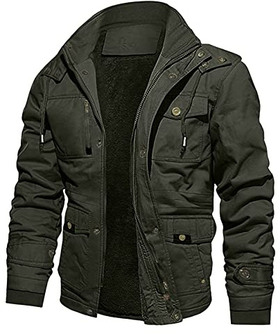 Generisch Winterjacke Herren Herren Winter Mode Freizeit Waschen Abnehmbare Baumwolle Plus Samt Gepolsterte Lange Jacke