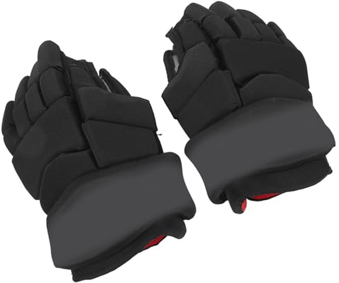 Mimdixy Gants de Hockey sur Glace, système de Verrouillage du Pouce, Gants de Hockey de Rue pour Adultes, Gants de Joueur de Hockey, Gants de Protection des Doigts Pliables pour Hockey (8 Pouces)
