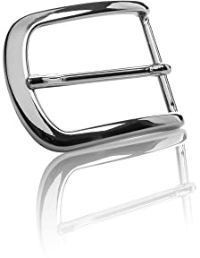FREDERIC HERMANO Gürtelschnalle Buckle 40mm Metall Silber Poliert - Buckle London - Dornschliesse Für Gürtel Mit 4cm Breite - Silberfarben Poliert