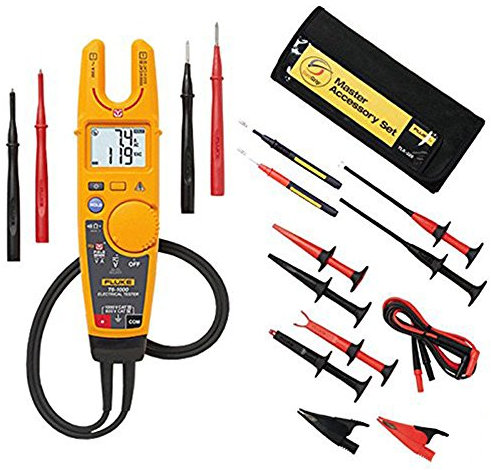 Fluke T6-1000 Voltage and Continuity Current Tester w/TLK-225 Clips and Probes