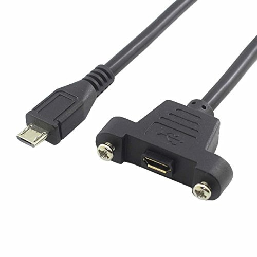 Micro-USB-Verlängerungskabel mit Schrauben für Daten und Aufladen - Stecker auf Buchse - 50 cm
