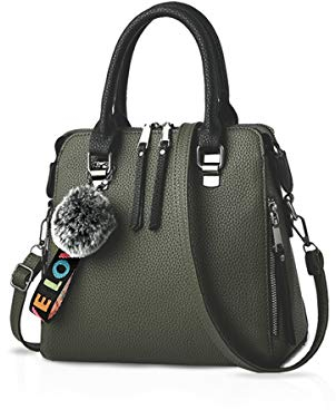 NICOLE & DORIS Mode Handtaschen Damen Taschen Elegant Shopper Tote Leder Schultertasche Frauen Umhängetasche Klassisch Henkeltasche für Büro Täglich Gebrauch Grün