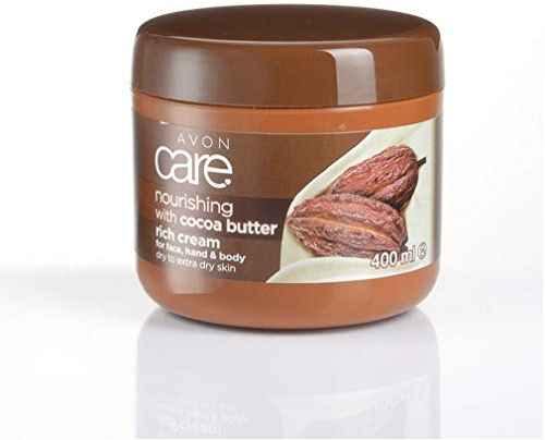 Avon Care 10448 Lozione idratante al burro di cacao per il viso delle mani e del corpo 400 ml (Confezione da 1)