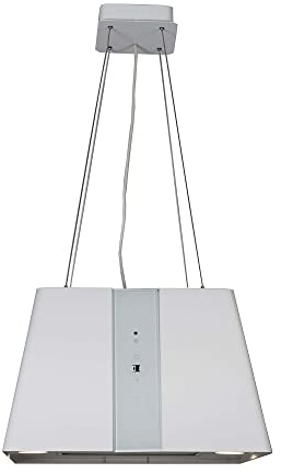 Hotte îlot BELDEKO APODIS 45×45 cm – Blanc – Suspension réglable 140 cm – Débit jusqu’à 720 m³/h – Télécommande & commandes tactiles – Marque française