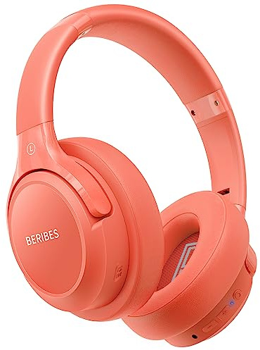 BERIBES Bluetooth Headphones Over Ear Wireless HiFi Stereo Headsets 65H 6EQ | Bluetooth 6.0,with Built-in HD Mic,Foldable Lightweight,Comfort Fit,Fast Charging,Deep Bass for Home Office Cellphone PC Ect.