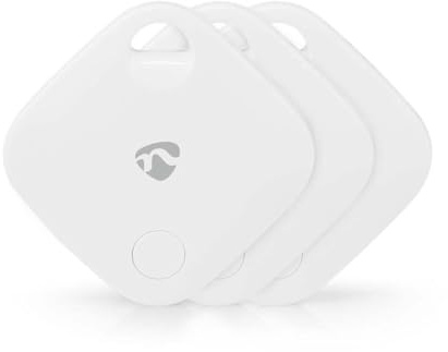 Nedis nyckelfinnare | batteridriven | 3 x CR2032 | Batterier ingår | Bluetooth® version: 5.1 | Batterilivslängd upp till: 1 år | vit | 3 stycken