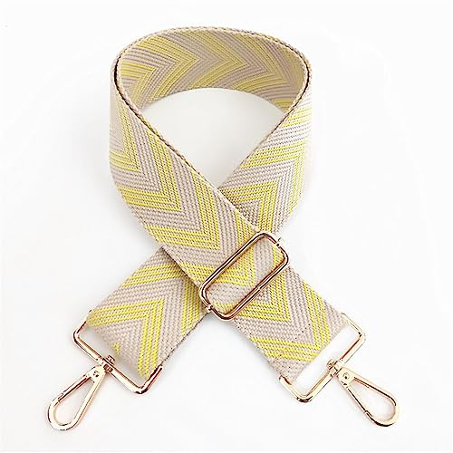 Breite 5cm Verstellbarer Tasche Schultergurt, Taschengurt, Ersatz Schulterriemen, Taschenhenkel Zum Wechseln Handbag Strap Taschenriemen Taschen UmhäNgegurt Gurt für Crossbody Canvas Tasche,(A-Gelb)