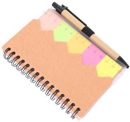 KICHOUSE Schreibblock 1 Satz Kraftpapier Spiralbuch Spiralnotizbuch Notizheft Praktischer Notizblock Schulbedarf Spiralnotizbuch Kleines Notizbuch Mit Registern Notizbuch Büro Studenten