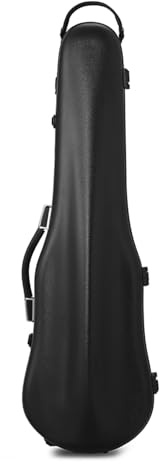 YIORYO Geigenkoffer, Hartschalen-Geigenkoffer 4/4, Geigenbox in voller Größe mit verstärktem Tragegriff, Geigenrucksack mit Rückengurten(Black)