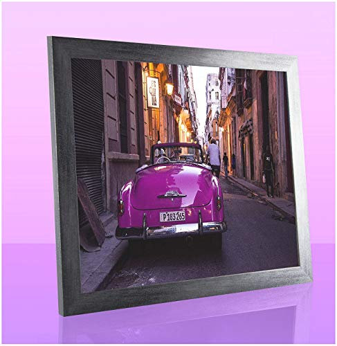 Orion Bilderrahmen Wunschformat kompletter Posterrahmen Puzzlerahmen passend f Bild 48x68 cm Grau Gewischt 68x48 cm Hintergrund Weiss