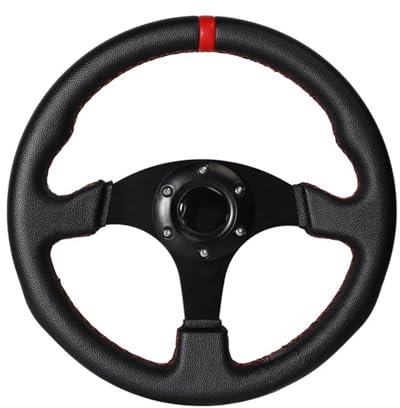 330 Mm Sportlenkrad Flaches Lenkrad Drift Simulation Rennspiel Lenkrad Universalmodell(Rot)