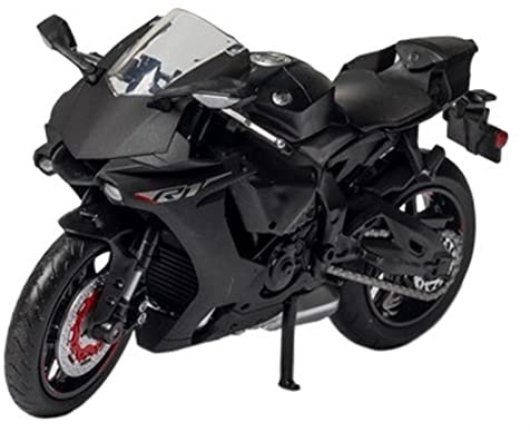 Kompatibel Mit Yamaha, YZF R1 1:12 Druckguss-Rennsport-Motorradmodell, Rennsimulator, Geschenk, Display, Dekor Motorrad-Modelle(Black)