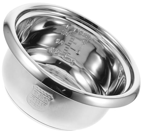 CIYODO Olla Interior para Olla Arrocera de Acero Inoxidable, 1 Pieza | Recambio para Arrocera Eléctrica, Distribución Uniforme del Calor, Color Plata