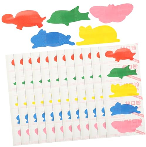 FONDOTIN 4 Boxes Cartoon Animal Shaped Bandages Breathable Hemostatic Patches for Boys Safe Use