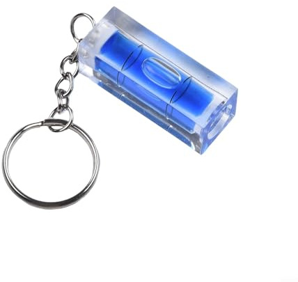 Yuanpgky Niveau carré en verre acrylique avec bulles, pour mesure horizontale et d'inclinaison en vert et bleu, 40 mm x 15 mm x 15 mm (bleu)