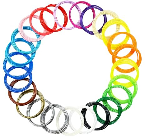 3D Stift Filament PLA 1.75mm 30 Farben 3d Stift Zubehör Nachfüllungen 3D Druck Stift Filament set 5M Pro Farbe Kompatibel für MYNT3D SCRIB3D PIKA3D und den Meisten Anderen 3D-Druckstiften