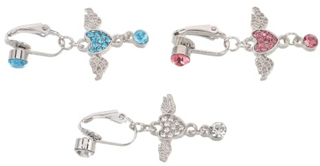 Beavorty 3 Piezas Pinza Ombligo Piercings Falsos Ombligo Joyería para Mujer Clip para Bodas y Fiestas de Navidad