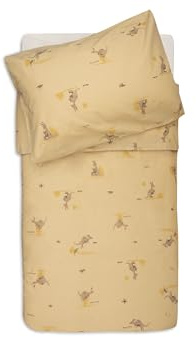 Jollein Parure de lit enfant - Kangaroots - 120 x 150 cm - 100% coton - certifiée OEKO-TEX - linge de lit avec taie d’oreiller - set couette enfant - parure de lit