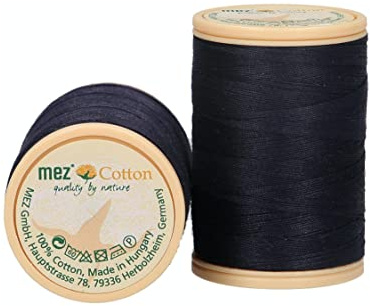 MEZ Cotton Stärke 50 4664050-09241 dunkelblau Nähgarn, 100 % Baumwolle, 450m