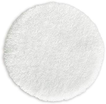 WohnDirect Premium Badematte RUND Einzeln zum Set kombinierbar • Badvorleger Duschmatte • rutschfest & Waschbar • Badteppich, Badezimmerteppich Weiss • ca 90 cm Rund