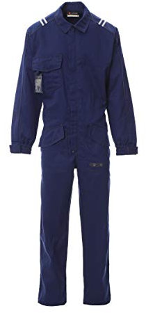 Payper TOTAL-PRO 2.0 Tuta da lavoro uomo cotone antistatico antiacido ignifugo per saldatori Blu Navy (L)