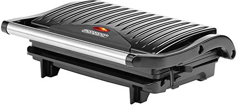 MONZANA® Kontaktgrill Antihaftbeschichtung Cool-Touch Sicherheitsverschluss Küche Tischgrill Sandwich Toaster Elektrogrill Panini Maker 750W Schwarz