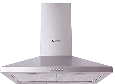 Candy CCE116/G 3 Speed 60cm Triangle Cooker Hood, LED Lighting, Washable filters, Stainless Steel