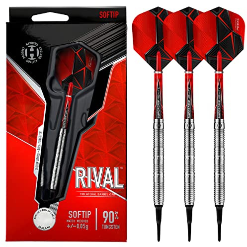 Harrows rival dartpfeile aus 90 % wolfram, weich, 18 g, natur