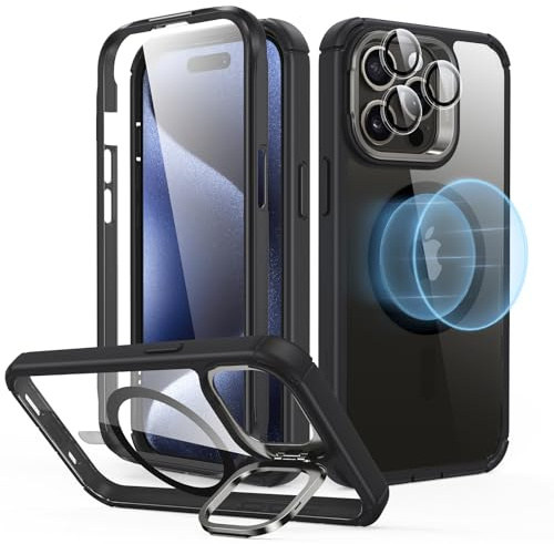 ESR for iPhone 15 Pro Max Case Flex Stand, Fit for Magsafe, Clear Black