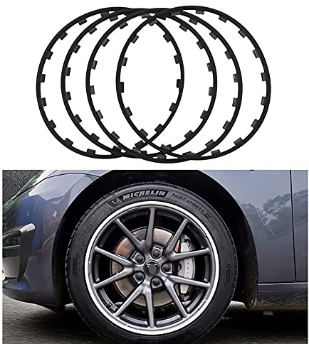 16-20 Pouces Protecteurs de Jante de Roues pour Te-SLA Modèle 3, Protège-Jante de Pneu Universel, Kit de Garnitures de Refit de Voiture Anti-Collision Anti-Rayures, Beau et Pratique Dur