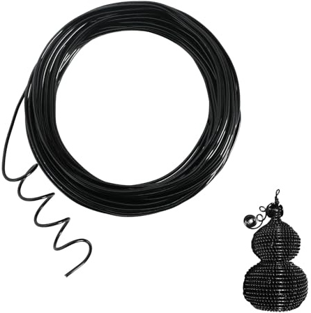 15.5 Meter Schwarz Aluminium Basteldraht, 12 Gauge 2mm Dicke Bildhauerei Draht, Armatur Draht für Bildhauerei, Biegsamer Metalldraht für die Herstellung von Puppen Skelett, DIY-Handwerk
