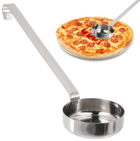 DOITOOL Cuillère À Sauce En Acier Inoxydable 2 Pièces Louche Plate Pour Pizza Cuillère De Service Polyvalente Pour Cuisine Famille Restaurant