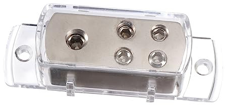 HOMSFOU 3stücke Car Audio Splitter Block Hochwertiger Verteiler Für Lautsprecherkabel Für Boote Und Wohnmobile Mit Abnehmbarer Schutzhaube Goldbeschichtet Für Optimale Leitfähigkeit