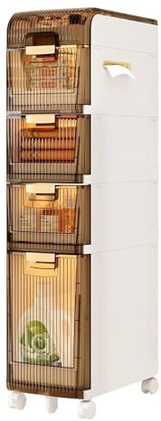 Mueble lateral for fregadero de baño, unidad de almacenamiento delgada for cocina, toalla de papel higiénico, enrollable lateral, ancho 21 cm, organiza espacios pequeños for el hogar, la sala de estar