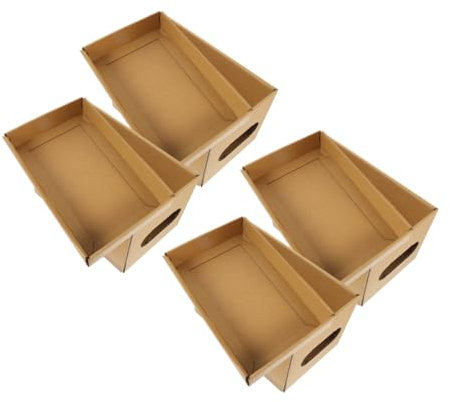 QUMIIRITY 4stücke Papier Aufbewahrungsbox Mit Deckel Multifunktionale Dvd Und Spielzeug Organizer Robuste Und Tragbare Für Büro Zuhause Und Reisen
