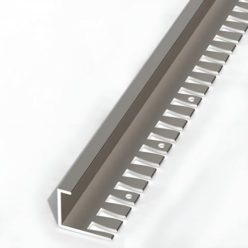 Raouoae Biegbares Eckfliesenprofil Aus Eloxiertem Aluminium 90 cm* 3 Stück Hochwertige C-Form Fliesenschiene Für Boden Und Wandverkleidung, Professionelles Finish(Gray,H:8.5MM)