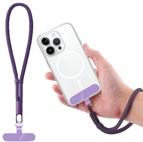 Phone Wrist Strap, Phone Wrist Strap Simple Phone Lanyard Wrist Comfortable Cellphone Lanyard with Tether Tab for iPhone and Most Phone Case (Purple)