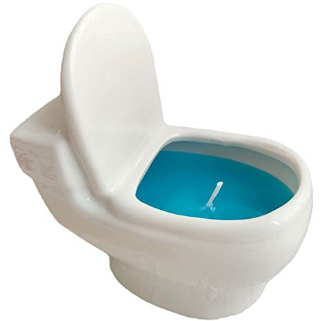 Bougies chauffe-plat pour toilettes, aromathérapie, petite foule, feu immédiat, cire de soja, décoration de chambre à coucher, bougie de salle de bain (bleu, taille unique)