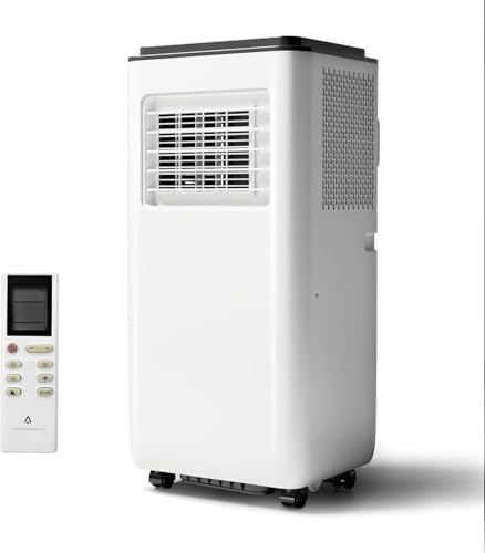 Aire acondicionado portátil de 8000 BTU, unidad de CA de bajo consumo con control remoto, temporizador de 24 horas, funcionamiento silencioso para dormitorio, oficina, dormitorios de hasta 350 pies