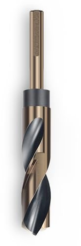 Kiyraglo Broca helicoidal de vástago reducido de 20 mm, brocas HSS con revestimiento de nitruro negro y titanio dorado para acero inoxidable, aleación, metal, plástico, madera, vástago de 10 mm