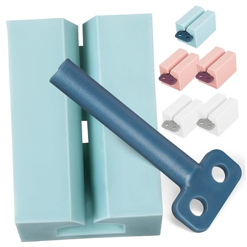 BEBEMOKO 6pcs Toothpaste Squeezer Roller and Tube Dispenser Set Handles Toothpaste Tube Squeezer Holders for Bathroom and Kitchen Efficient Creams