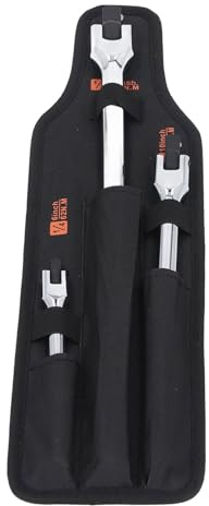 Spacnana 3-teiliges Brechstangen-Set, 1/4 Zoll, 3/8 Zoll, 1/2 Zoll Antrieb, Drehbare Kopfverlängerung, Brechstangen, Langer Steckschlüssel mit Starkem F-Typ-Hebel