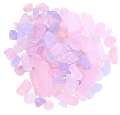 YARNOW Gravier Naturel Cristaux pour Aquarium et Décoration Intérieure Pierres Polies Irrégulières Rose pour Bocal à Poissons et Jardinière