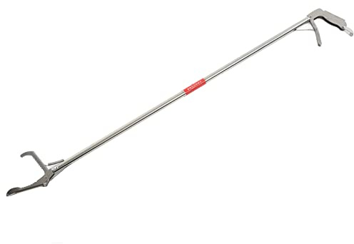 Naroote Crab Tongs Durable Stainless Steel Fishing Scissor Tongs for Clamping Lobster and Crab, Multifunctional Tool for Fishing Enthusiasts 1.2m