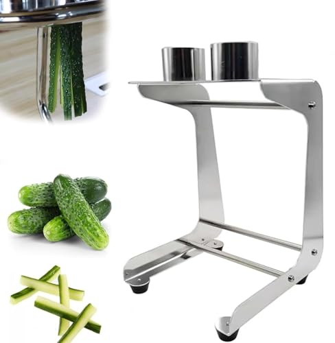Herramienta cortadora de zanahoria, cortador manual de pepino de acero inoxidable con 10 rebanadas por minuto de velocidad de corte y capacidad de diámetro ≤ 45 mm, diseño desmontable para hacer