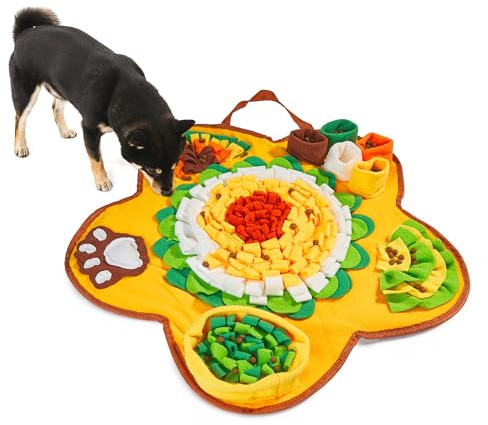 Tapis de Fouille Chien 60 cm - Jouet Interactif d'Occupation Anti-Stress | Polaire douce et solide, couineur sonore, antidérapant, lavable en machine - jeu de flair naturel pour chiot, chat, animaux